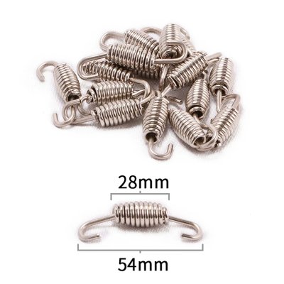 Exhaust pipe spring short double hook 28-54mm