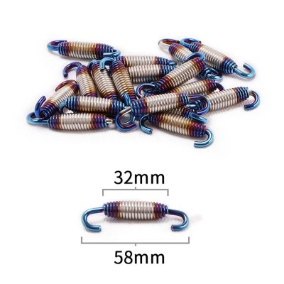 Exhaust pipe spring long double hook half-blue 32-58mm