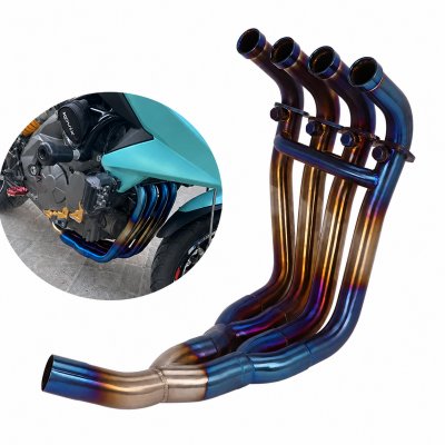Benelli TNT600 exhaust front header half-blue